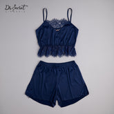 Elegant Satin & Lace Two-Piece Set